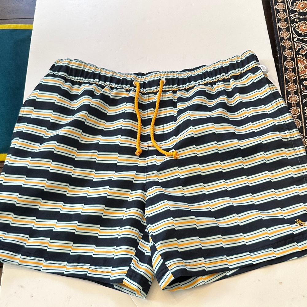 Original Penguin Multicolor Striped Swim Trunks